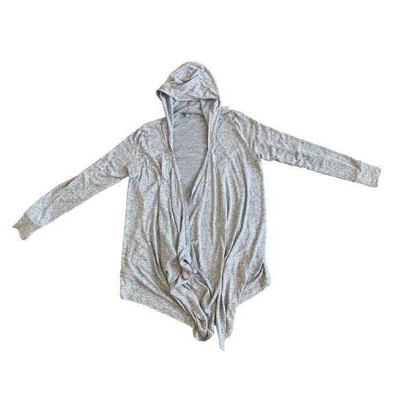 Aerie Sweater Womens Medium Cozy Flowy Casual Open Cardigan Gray Thumb Holes - Picture 8 of 10